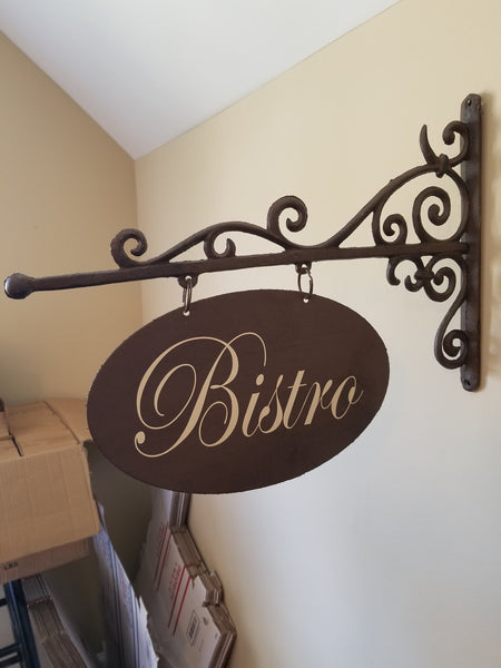 Metal Plaque/Bracket with Custom Lettering - 8x12 OVAL - Powder Room/Laundry Room/Pantry/Guest Room/Office/etc. Plush