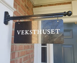 Custom 2-Sided Outdoor Metal Sign w/18" Bracket Plush