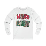 Merry and Bright Long Sleeve T-Shirt Retro Colorful Printify