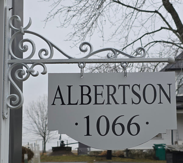 Metal Plaque/Bracket with Custom Lettering - 8x12 Custom Shape