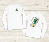 Elf on the Escalator Long Sleeve T-Shirt Funny Elf Holiday Shirt Printify