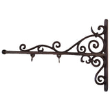 Cast Iron Sign Hanging Bracket: 12 Inch Scroll Design Plush