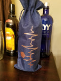 Custom/Personalized Jute Wine Bag - Wine is cheaper than therapy Plush