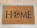 HOME Doormat with Tennessee Tristar/Welcome Mat - 3 Sizes to Choose From Plush