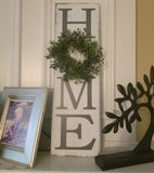 8x24 HOME Sign with Wreath cwi