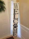 6 Foot Leaning Porch Sign - Welcome Plush
