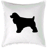 20 inch Cotton Pillow Cover - Dog Silhouette Plush