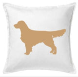 20 inch Cotton Pillow Cover - Dog Silhouette Plush