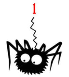 Halloween Vinyl Decals - Spiders Plush