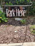 Custom/Personalized 10"W x 8"L Black Yard Sign with Stake Plush