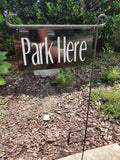 Custom/Personalized 10"W x 8"L Black Yard Sign with Stake Plush