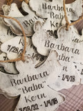 Rustic Customized/Personalized Wooden Christmas Ornament - Angel Plush