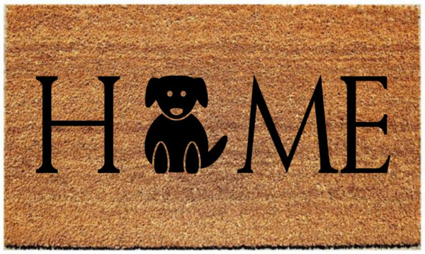 HOME Doormat with Image in place of "O" - Welcome Mat - Door Mat - Choose from 4 Sizes Plush