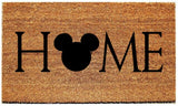 HOME Doormat with Image in place of "O" - Welcome Mat - Door Mat - Choose from 4 Sizes Plush