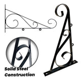 18" Scroll Bracket with Custom 14 x 10"" Outdoor Metal Sign - Perfect for Businesses, House Signs and more! Plush