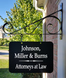 18" Scroll Bracket with Custom 14 x 10"" Outdoor Metal Sign - Perfect for Businesses, House Signs and more! Plush