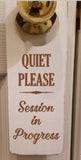 Custom Wood Sign- 3 1/2 x 9 1/2 Door Knob Handle Plush