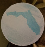 Set of 4 Wood Coasters 4x4 - Florida/Beach Themed Plush