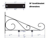 18" Scroll Blade Sign Bracket - NO SIGN Plush