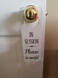 Custom Wood Sign- 3 1/2 x 9 1/2 Door Knob Handle Plush