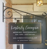18" Scroll Bracket with Custom 14 x 10"" Outdoor Metal Sign - Perfect for Businesses, House Signs and more! Plush