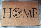 HOME Doormat with Tennessee Tristar - Welcome Mat - Door Mat - Choose from 4 Sizes Plush