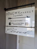 Custom 2-Sided Indoor/Outdoor Metal Piggyback Sign Plush