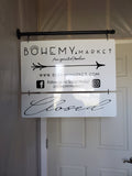 Custom 2-Sided Indoor/Outdoor Metal Piggyback Sign Plush