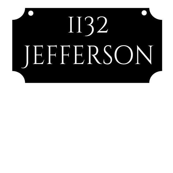 Custom/Personalized Metal Indoor/Outdoor Wall Mounted Sign 6x12, 1-sided - Address, Welcome, Business, Bed&Breakfast, Porch Sign Plush