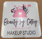 Full Color Custom Sign with 18 Inch Pipe Fitting Industrial Bracket Plush