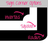 1-sided Custom Metal Sign - No Bracket Plush