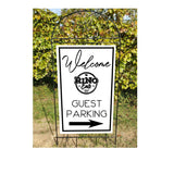 Custom 28" x 45" 2-Sided Outdoor Sign with Metal Arbor Stand Plush
