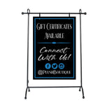 Custom 1-Sided Indoor/Outdoor Countertop/Tabletop Sign with 15"x22" Stand Plush