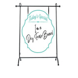 Custom Shaped Countertop Dry Erase Sign with Stand Plush