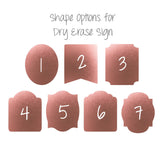Custom Shaped Countertop Dry Erase Sign with Stand Plush
