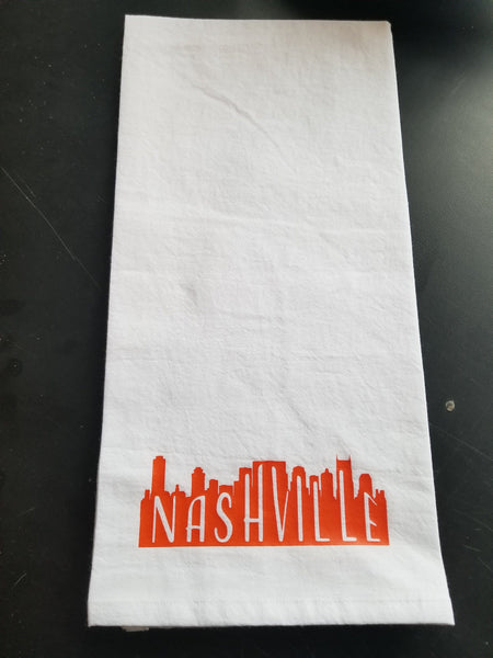 Nashville Syline Kitchen Flour Sack Towel - Tea Towel Plush