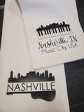 Nashville Syline/GuitarKitchen Flour Sack Towel - Tea Towel Plush