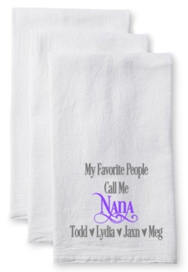 My Favorite People Call me .../Personalized Kitchen Flour Sack Towel-Name Plush