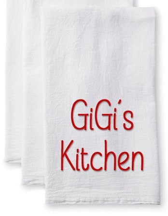 GiGi's Kitchen/Personalized Kitchen Flour Sack Towel-Name Plush