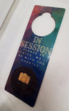 Custom Full Color 3 1/4 x 9 1/2 Wood Door Knob Hanger Plush