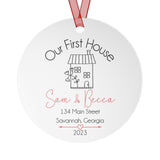 Our First House Ornament for Christmas Tree - Personalized with First Names, Address, City, State, and Year Plush