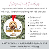 Pet Memorial Ornament for Christmas Tree - Personalized with Your Pet's Breed, Name, and Years of Birth/Death Plush