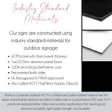 Custom 1-Sided Indoor/Outdoor Countertop/Tabletop Sign with 15"x22" Stand Plush