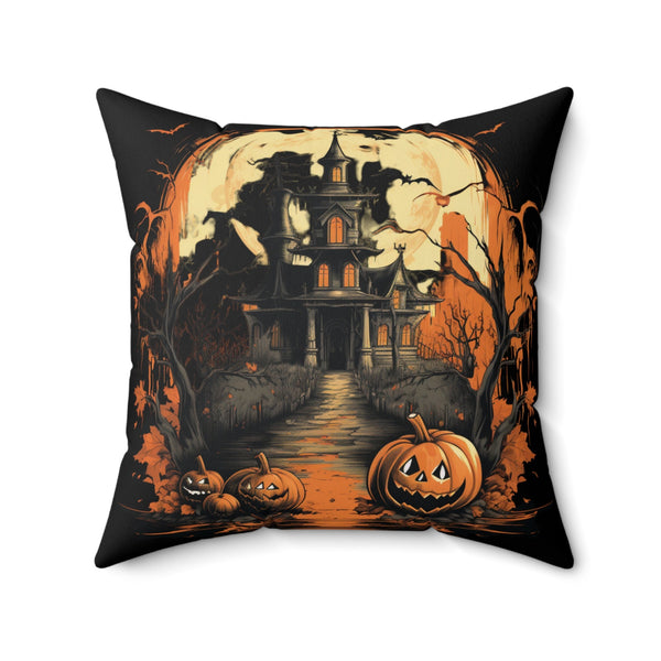 Reversible Halloween and Customizable Fall Throw Pillow - Personalize Your Autumn Decor! Plush