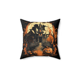 Reversible Halloween and Customizable Fall Throw Pillow - Personalize Your Autumn Decor! Plush