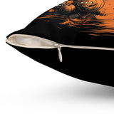 Reversible Halloween and Customizable Fall Throw Pillow - Personalize Your Autumn Decor! Plush