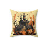 Reversible Halloween and Customizable Fall Throw Pillow - Personalize Your Autumn Decor! Plush