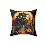 Reversible Halloween and Customizable Fall Throw Pillow - Personalize Your Autumn Decor! Plush