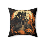 Reversible Halloween and Customizable Fall Throw Pillow - Personalize Your Autumn Decor! Plush