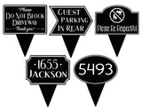 Yard Sign with Stake 12x8 with Custom Wording No Parking Park Here Wedding Signs Small Business Sign House Sign Address Sign Family Sign Plush